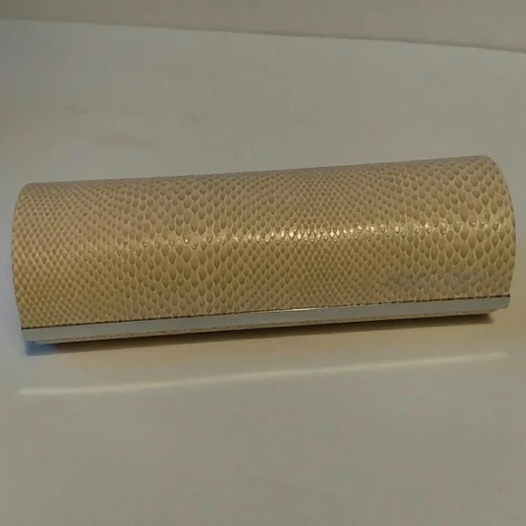 Beige Jimmy Choo Eyeglass Case w/magnetic closure - Picture 1 of 4